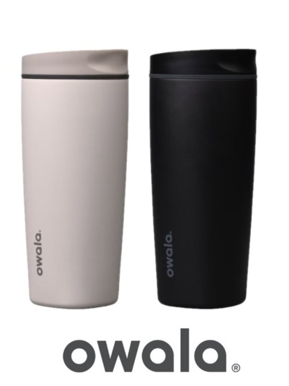 New Owala SmoothSip Slider 20oz 2-pack, White & Black